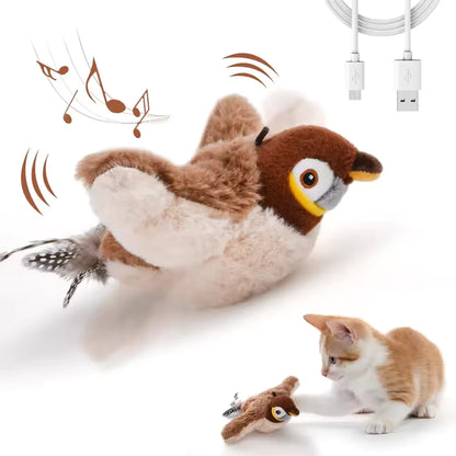 Flapping Bird Cat Toy – Rechargeable & Touch-Activated