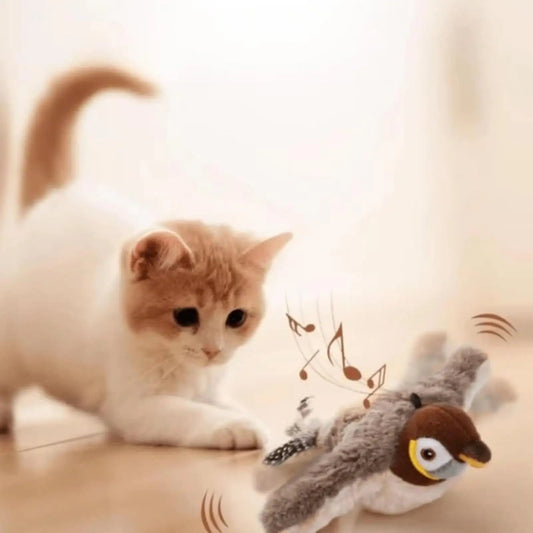 Flapping Bird Cat Toy – Rechargeable & Touch-Activated