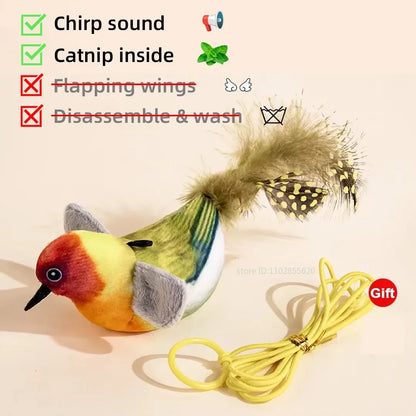 Flapping Bird Cat Toy – Rechargeable & Touch-Activated