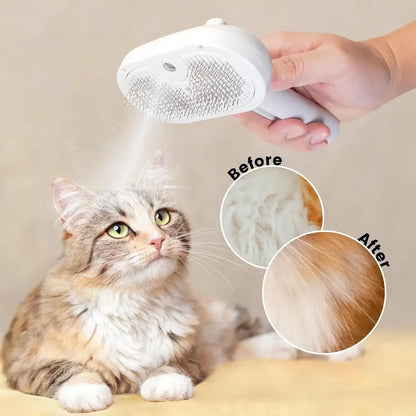 Steamy Pet Brush – Shedding Comb with Water Tank
