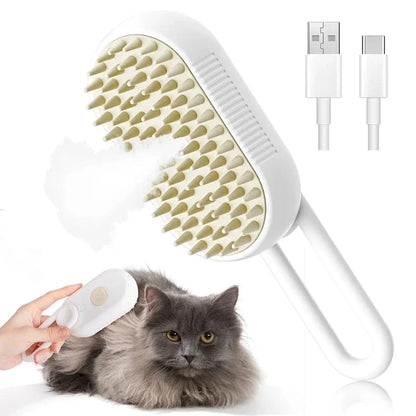 Steamy Pet Brush – Shedding Comb with Water Tank