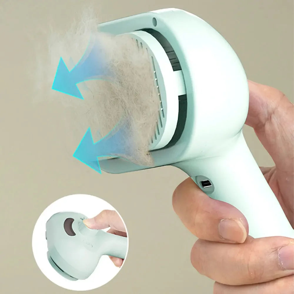 Steamy Pet Brush – Shedding Comb with Water Tank