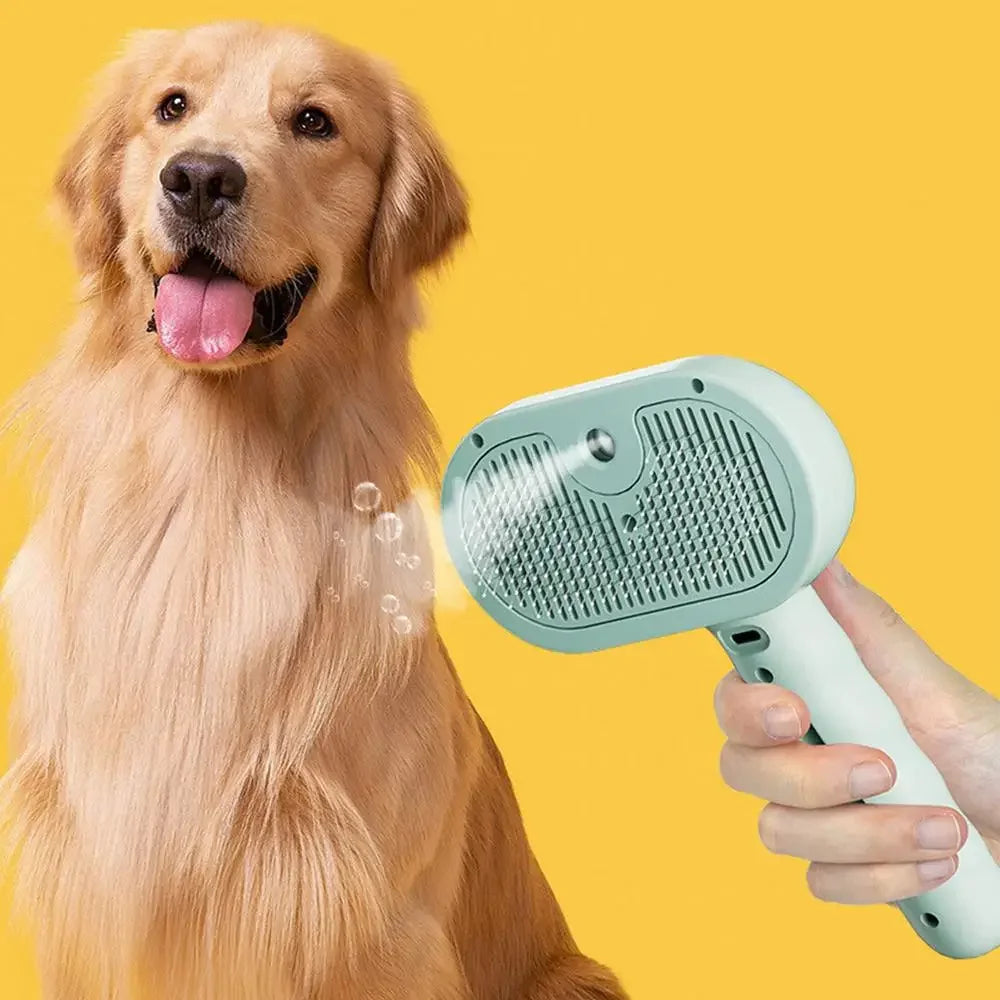 Steamy Pet Brush – Shedding Comb with Water Tank