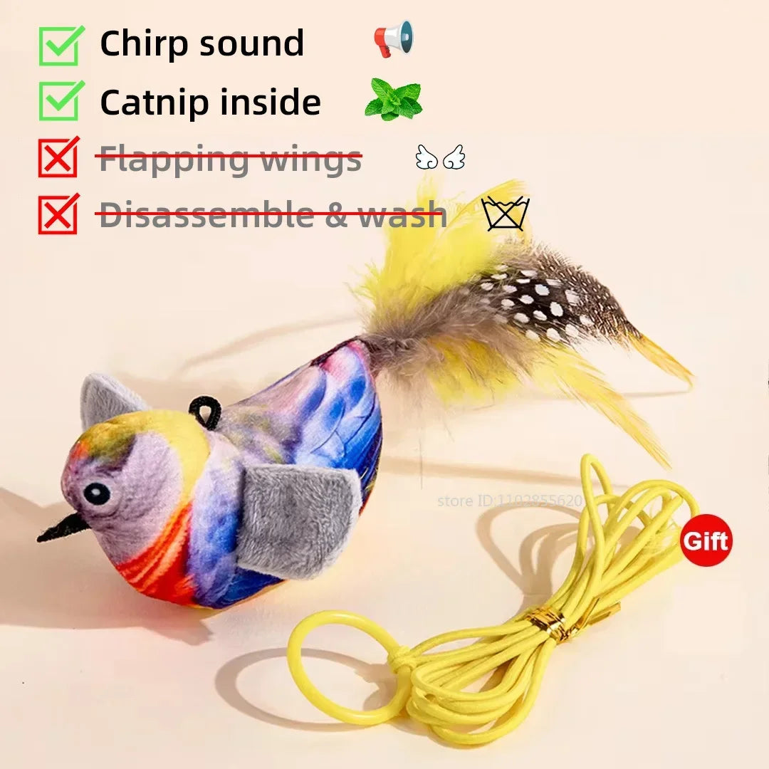 Flapping Bird Cat Toy – Rechargeable & Touch-Activated